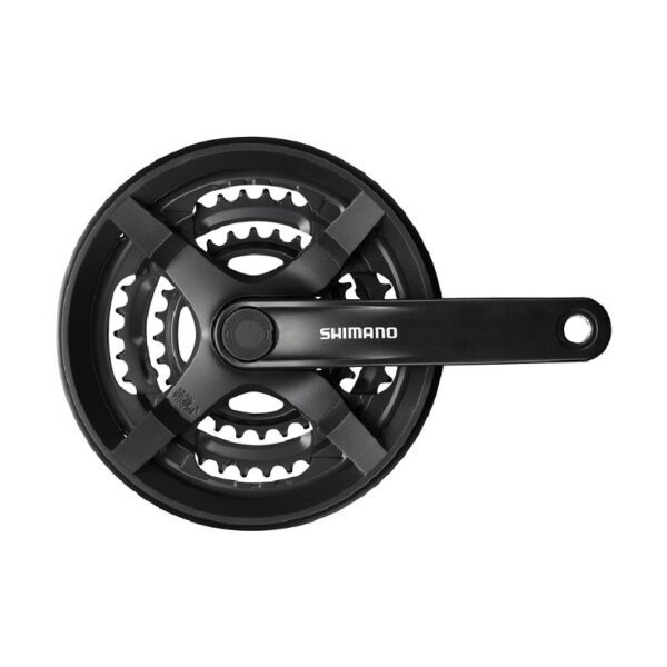 POGON SHIMANO TOURNEY FC-TY301, 48X38X28T, KURBLA 170MM, FOR REAR 6/7/8 BRZINA, CG, CHAINCASE COMPATIBLE, BLACK, BULK
