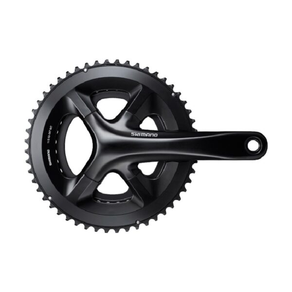 POGON SHIMANO FC-RS510, FOR REAR 11-SPEED, 2-PCS FC, 172.5MM, 52-36T W/O CG, W/O BB PARTS, BLACK, IND.PACK