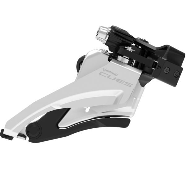 MENJAČ PREDNJI SHIMANO FD-U4000-M, CUES, FOR 2X9/10, MID CLAMP, SIDE SWING, 34.9MM BAND(W/31.8 & 28.6MM ADAPTER),CS-ANGLE:64-69, FOR TOP GEAR:36T/40T, IND.PACK