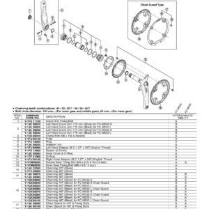 LANČANIK SHIMANO FC-M532 32T SILVER