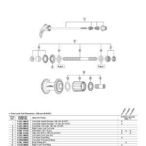 KONUS SHIMANO FH-M590 LEFT LOCK NUT UNIT