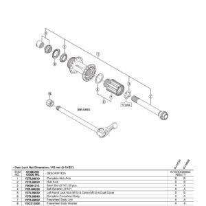 KONUS SHIMANO FH-M678 LEVI M15 & CONE M15 W/DUST CAP