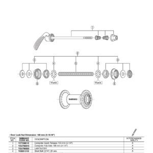 OSOVINA SHIMANO HB-RM50-QR 108MM 4-4/4"