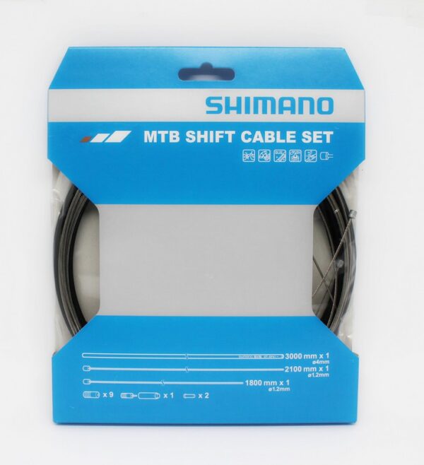 BUŽIR I SAJLA MENJAČA SHIMANO SET, BUŽIR SP41 3000MM BLACK, SAJLA 1800/2100MM SUS, W/SEALED OUTER CAP & INNER END CAP
