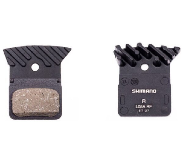 PLOČICE ZA DISK SHIMANO RESIN PAD W/ FIN (L05A-RF), PAD SPRING, 1 PAIR, IND.PACK