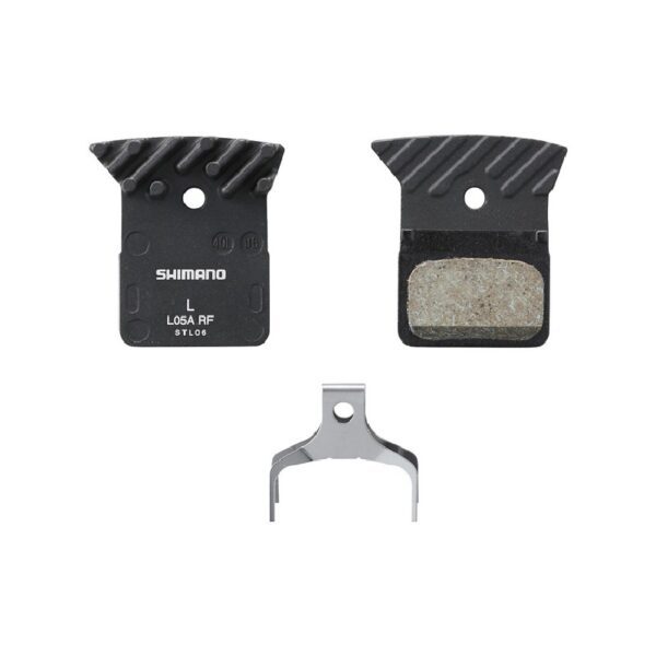 PLOČICE ZA DISK SHIMANO RESIN PAD W/ FIN (L05A-RF), PAD SPRING, 25 ParS, IN SEMI-BULK PACK
