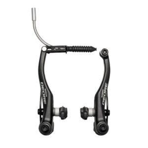 KOČNICA SHIMANO BR-T610, DEORE, ZADNJA, X-TYPE(THIN SPACER OUTSIDE), S70C SHOE, 16.0/25.0MM FIXING BOLTS, W/INNER CABLE LEAD UNIT 90 DEG, BLACK, IND.PACK