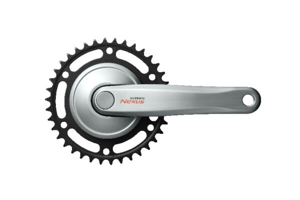 POGON SHIMANO FC-C6000, NEXUS,170MM, 38T, CHAIN CASE COMPATIBLE, W/CRANK FIXING BOLT, SILVER, IND.PACK