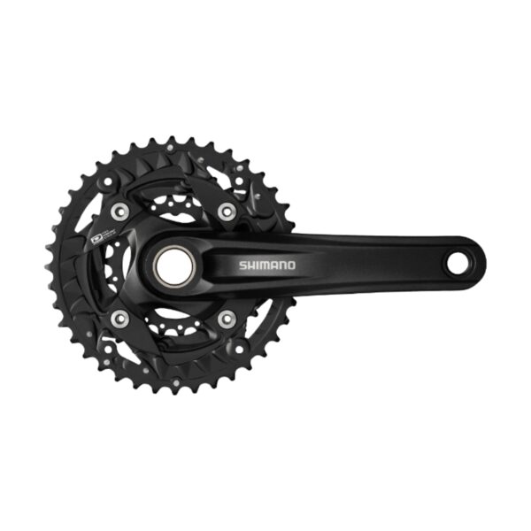 POGON SHIMANO FC-MT500-3, FOR REAR 10-SPEED, 175MM, 2PCS FC, 40X30X22T W/O BB, W/CG, FOR CHAIN LINE 50.0MM, BLACK, IND.PACK