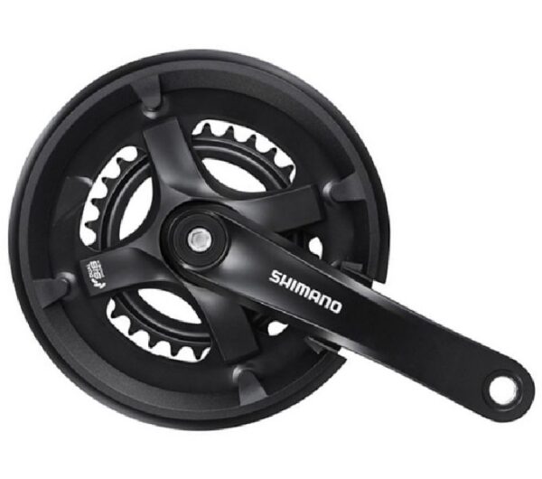 POGON SHIMANO FC-TY501-2, FOR REAR 7/8-SPEED, 175MM, 46-30T W/CG, W/CRANK FIXING BOLT, CHAIN CASE NOT COMPATIBLE, BLACK, IND.PACK