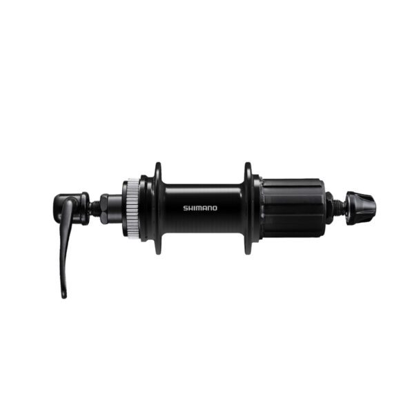 NABLA ZADNJA SHIMANO FH-QC400-HM, CENTER LOCK DISC(W/O LOCK RING) 32H OLD:135MM QR:173MM(BLACK), BLACK, W/ROTOR MOUNT COVER, IND.PACK