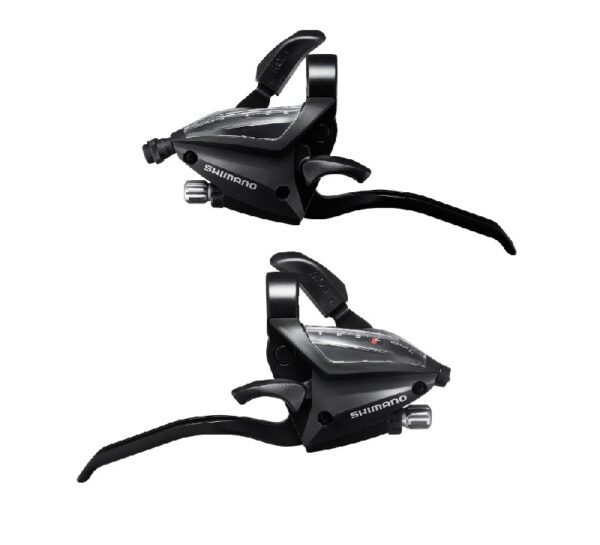 RUČICE MENJAČA/KOČNICA SHIMANO ST-EF500-4A, 3X7 BRZINA, EZ-FIRE PLUS,4F-ALLOY, ZA V-BRAKE, STD SL(SP41)&BL CBL(BLACK),CRNE, IND.PACK