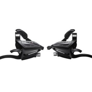 RUČICE MENJAČA/KOČNICA SHIMANO ST-EF500-4A, 3X8 BRZINA,EZ-FIRE PLUS,4F-ALLOY, ZA V-BRAKE, STD SL(SP41)&BL CBL(BLACK), CRNE, IND.PACK