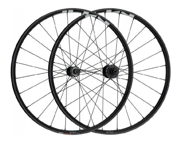 TOČKOVI SHIMANO WH-MT501-B-29,F&R:24H,FOR 12S,F:15/R:12MM E-THRU CLINCHER OLD:110/148MM,BLACK W/STD STICKER W/RIM TAPE,FOR CL DISC,IND.PACK