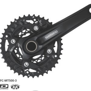 POGON SHIMANO DEORE FC-MT500-3, 40X30X22T, CRANK ARM CRANK ARM 175MM, FOR REAR 10 BRZINA, 2PCS FC, W/O BB, W/O CG, FOR CHAINLINE 50.0MM, BLACK, IND.PACK