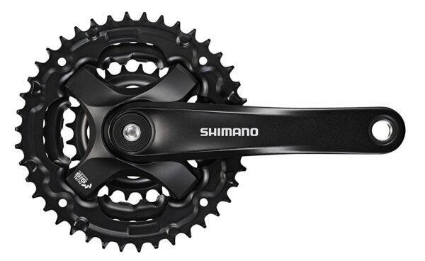 POGON SHIMANO TOURNEY FC-TY501, 48X38X28T, KURBLA 175MM, FOR REAR 6/7/8 SPEED, W/O CG, CRANK FIXING BOLT, BLACK, IND.PACK