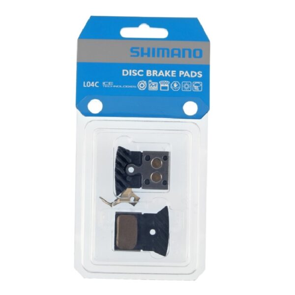 PLOČICE ZA DISK SHIMANO METAL PAD W/ FIN (L04C), PAD SPRING, 1 Par, IND.PACK