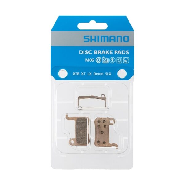 PLOČICE ZA DISK SHIMANO METAL PAD W/O FIN (M06), PAD SPRING, W/SPLIT PIN, 1 Par, IND.PACK