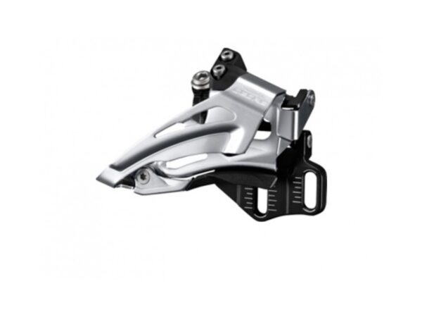 MENJAČ PREDNJI SHIMANO DEORE FD-M618-E, ZA 2X10, E-TYPE(W/O BB PLATE), TOP-SWING, DOWN-PULL, CS ANGLE 66-69, CRNI, IND.PACK