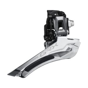 MENJAČ PREDNJI SHIMANO GRX FD-RX810, ZA 11 BRZINA, DOWN-SWING, DOWN-PULL, BRAZED-ON TYPE, CS-ANGLE 61-66, ZA TOP GEAR 46-50T, CL 46MM, IND.PACK