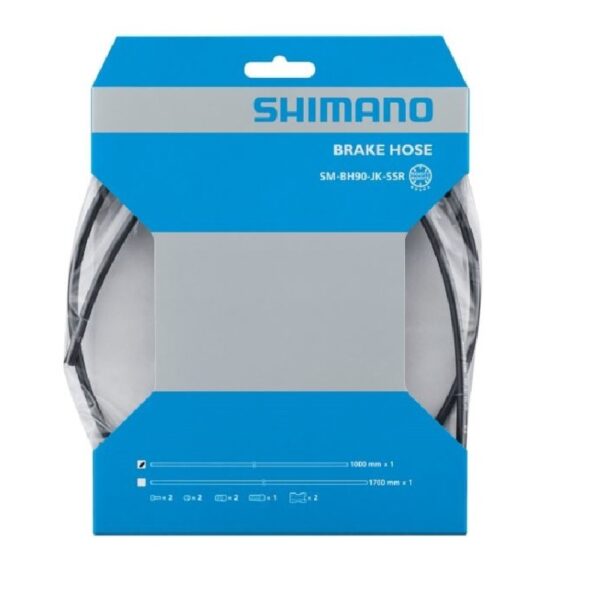 CREVO ZA HIDRAULIČNU KOČNICU SHIMANO SM-BH90-JK-SSR, 1000MM BLACK, CONNECTING BOLT X 3 (ST SIDE ; 2 TYPE, BR SIDE ; 1 TYPE), OLIVE & CONNECER INSERT, W/TL-BH61, IND.PACK