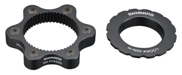 ADAPTER ROTORA SHIMANO SM-RTAD05, CENTER LOCK TO 6-BOLT, WITH OUTER SERRATION LOCK RING, IND.PACK
