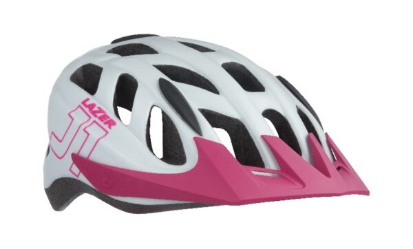 KACIGA BICIKLISTIČKA LAZER J1 CE-CPSC (KIDS)  MATTE WHITE PINK +NET +LED