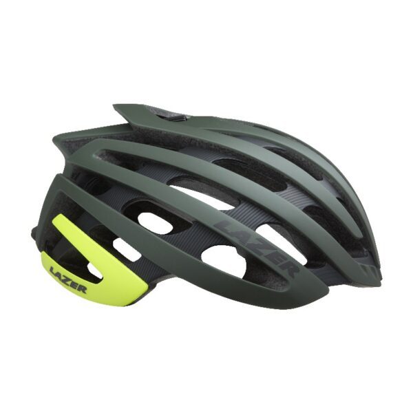 KACIGA BICIKLISTIČKA LAZER Z1 CE (ROAD) MATTE DARK GREEN F-YELLOW L