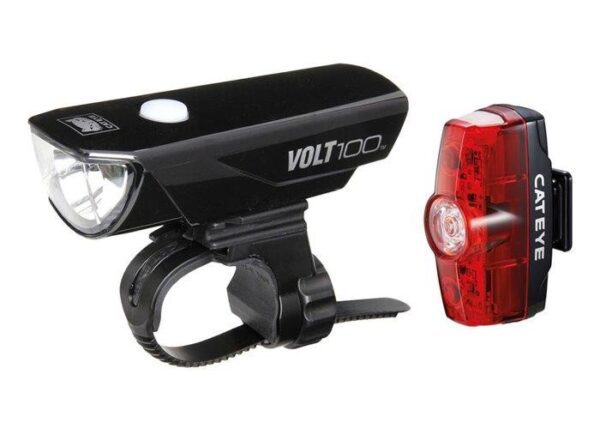 SET BATERIJSKIH SVETALA CATEYE SVETLO PREDNJE VOLT100 HL-EL150/SVETLO ZADNJE RAPID MINI TL-LD635 (17)