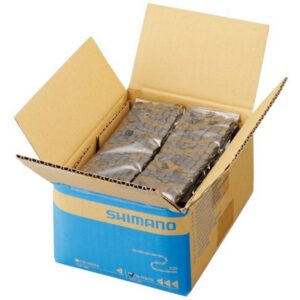 LANAC SHIMANO CN-E6070-9, FOR E-BIKE, REAR 9 SPEED/FRONT SINGLE, 118 LINKS, W/O END PIN,W/AMPOULE TYPE CONNECT PIN X20, 1 SET=20PCS IN SEMI-BULK PACK