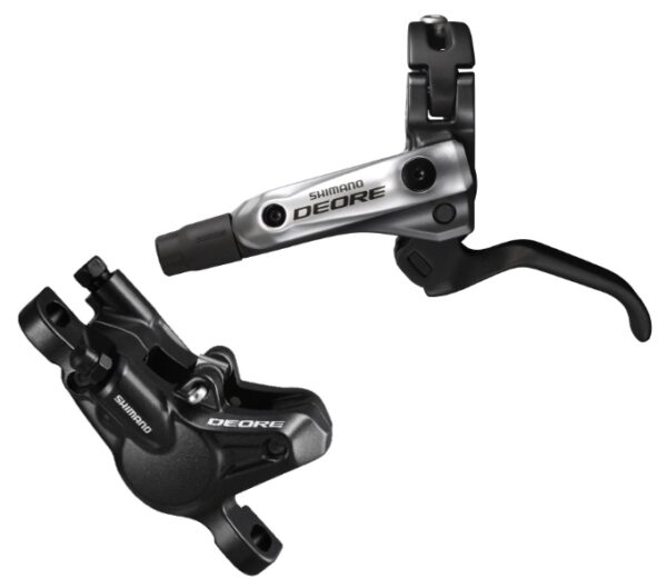KOČNICA SHIMANO DEORE BL-M615 (L) BR-M615 (F), HIDRAULIČNA, W/O ADAPTER, RESIN PAD (W/O FIN), HOSE 1000MM SM-BH90-SS BLACK, ADD. OLIVE & CONNECTING INSERT, IND.PACK