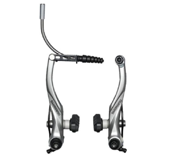 KOČNICA SHIMANO BR-T4000, V-BRAKE, PREDNJA, X-TYPE(THIN SPACER OUTSIDE), S65T SHOE, 16.0/25.0MM FIXING BOLTS, W/INNER CABLE LEAD UNIT 90 DEG, SILVER, IND.PACK