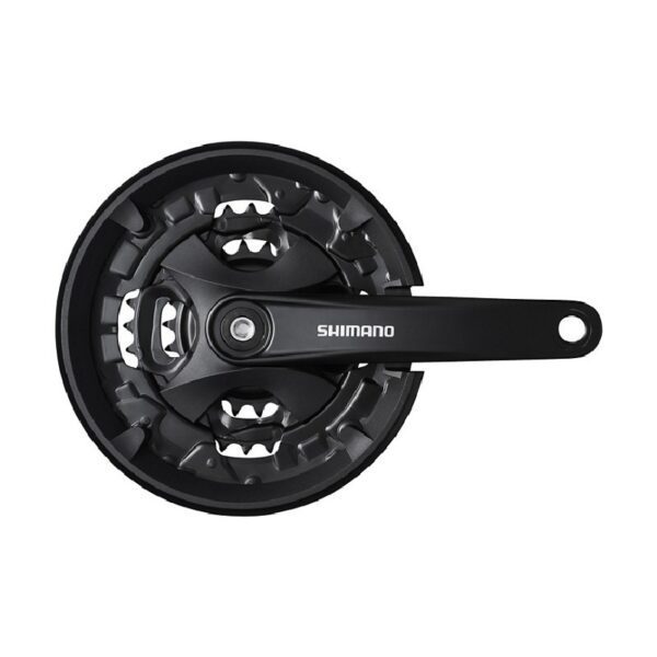 POGON SHIMANO FC-MT101, FOR REAR 9-BRZINA, 170MM, 40-30-22T W/CG, W/CRANK FIXING BOLT, CHAIN CASE NOT COMPATIBLE, BLACK, IND.PACK