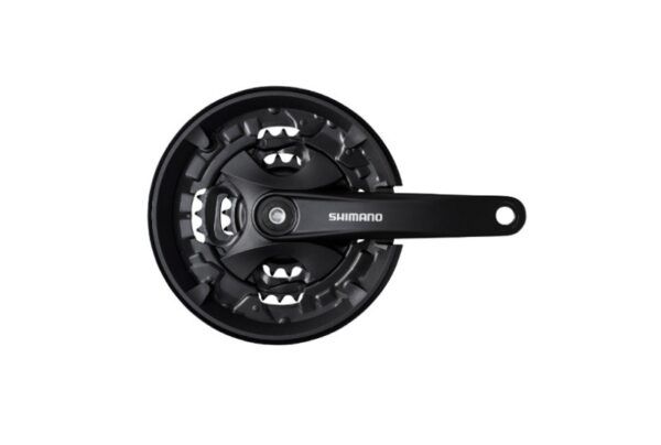 POGON SHIMANO FC-MT101, FOR REAR 9-SPEED, 175MM, 40-30-22T W/CG, W/CRANK FIXING BOLT, CHAIN CASE NOT COMPATIBLE, BLACK, IND.PACK