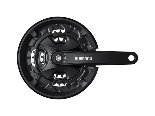 POGON SHIMANO FC-MT101, ZA 9-BRZINA, 175MM, 44-32-22T W/CG, W/CRANK FIXING BOLT, CHAIN CASE NOT COMPATIBLE, CRNI, IND.PACK