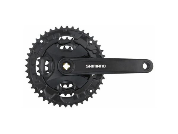 POGON SHIMANO FC-MT101, ZA 9-BRZINA, 175MM, 44-32-22T W/O CG, W/CRANK FIXING BOLT, CHAIN CASE NOT COMPATIBLE, CRNI, IND.PACK