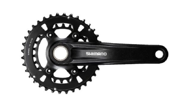POGON SHIMANO FC-MT610-2, FOR REAR 12-SPEED, 2-PCS FC, 175MM, 36-26T W/O CG, W/O BB PARTS, FOR CHAIN LINE 48.8MM, BLACK, IND.PACK