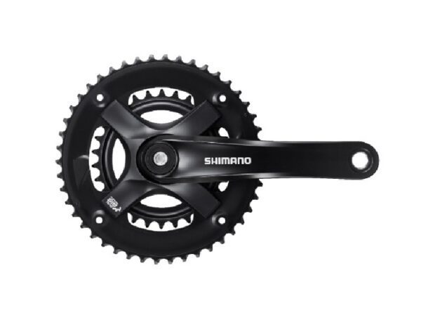 POGON SHIMANO FC-TY501-2, FOR REAR 7/8-SPEED, 170MM, 46-30T W/O CG, W/CRANK FIXING BOLT, CHAIN CASE NOT COMPATIBLE, BLACK, IND.PACK