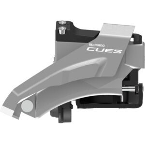 MENJAČ PREDNJI SHIMANO CUES FD-U4000-L, FOR 2X9/10,LOW CLAMP, (HS CODE 87149990) MADE IN INDONESIA, TOP-SWING, 34.9MM BAND(W/31.8 & 28.6MM ADAPTER), CS-ANGLE:64-69, FOR TOP GEAR:36T/40T, IND.PACK