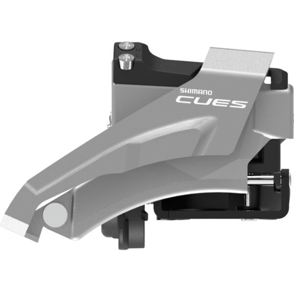 MENJAČ PREDNJI SHIMANO CUES FD-U4000-L, FOR 2X9/10,LOW CLAMP, (HS CODE 87149990) MADE IN INDONESIA, TOP-SWING, 34.9MM BAND(W/31.8 & 28.6MM ADAPTER), CS-ANGLE:64-69, FOR TOP GEAR:36T/40T, IND.PACK