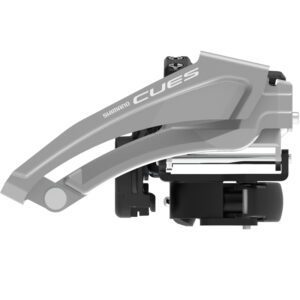 MENJAČ PREDNJI SHIMANO CUES FD-U4010-L, FOR 2X9,LOW CLAMP, TOP-SWING, (HS CODE 87149990) MADE IN INDONESIA, 34.9MM BAND(W/31.8 & 28.6MM ADAPTER), CS-ANGLE:63-68, FOR TOP GEAR:46T, CL:48.8MM, IND.PACK