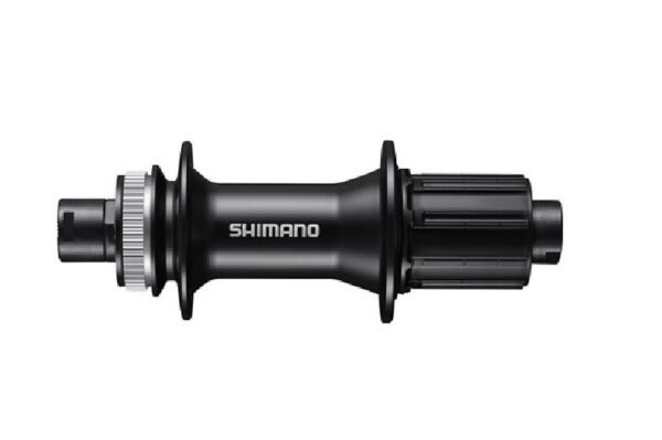 NABLA ZADNJA SHIMANO FH-MT400-B, CENTER LOCK DISC(W/O LOCK RING) 8-11-SPEED FOR 12MM THRU TYPE AXLE(W/O AXLE), 32H OLD:148MM, W/O ROTOR MOUNT COVER, BLACK, IND.PACK