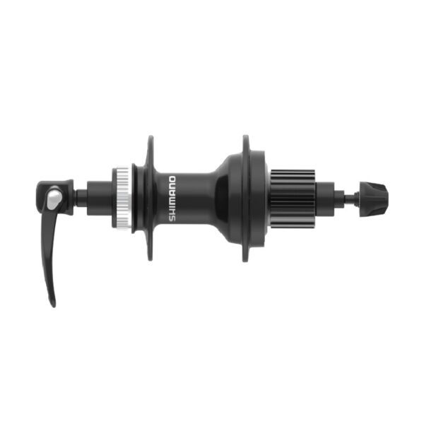NABLA ZADNJA SHIMANO FH-MT401-B, CENTER LOCK DISC(W/O LOCK RING) 12-SPEED 32H OLD:141MM QR:176MM(BLACK), W/O ROTOR MOUNT COVER, BLACK, IND.PACK