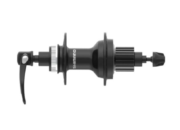 NABLA ZADNJA SHIMANO FH-MT401, CENTER LOCK DISC(W/O LOCK RING) 12-SPEED 32H OLD:135MM QR:173MM(BLACK), W/O ROTOR MOUNT COVER, BLACK, IND.PACK