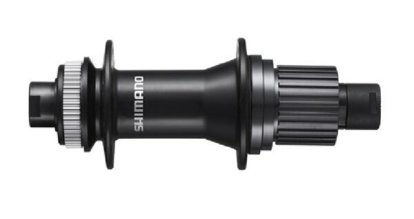 NABLA ZADNJA SHIMANO FH-MT510-B, CENTER LOCK DISC(W/O LOCK RING) 12-SPEED FOR 12MM THRU TYPE AXLE(W/O AXLE), 32H OLD:148MM, W/O ROTOR MOUNT COVER, BLACK, IND.PACK