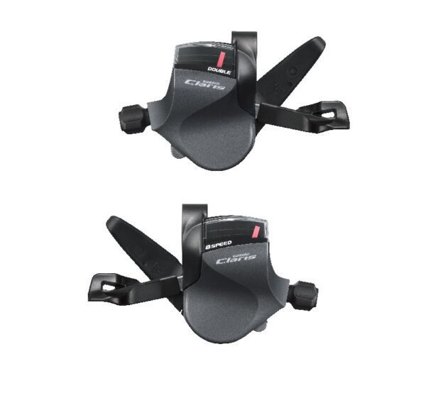 RUČICE MENJAČA SHIMANO CLARIS SL-R2000, 8X2 BRZINE, FOR FLAT HANDLEBAR ROAD, OGD, INNER CABLE 2050MM/1800MM, OUTER CASING SP41 600MM/600MM/300MM BLACK, IND.PACK