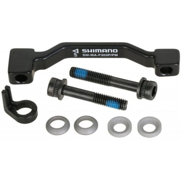 ADAPTER ZA DISK KOČNICU SHIMANO SM-MA-F203P/PM, FIXING BOLT(LONG X1, SHORT X1), STOP RING X1, WASHER-A X2, WASHER-B X2, IND.PACK