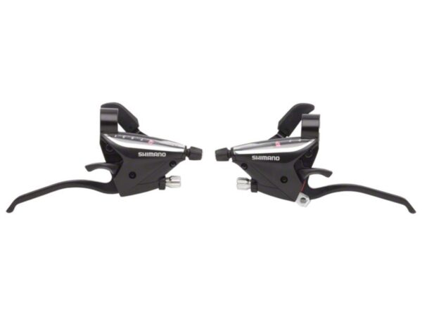 RUČICE MENJAČA/KOČNICA SHIMANO ST-EF65-2A BLACK 3X8 BRZINA, 2050/1800MM SUS INNER, ZA V-BRAKE, 2-F ALLOY, STD SHIFT(SP41) & BRAKE CABLE LENGTH(BLACK), IND.PACK