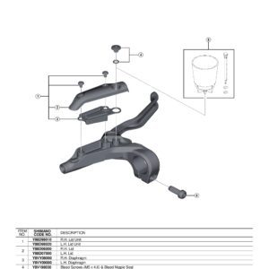 POKLOPAC I DIHTUNG SHIMANO BL-M355 LEFT