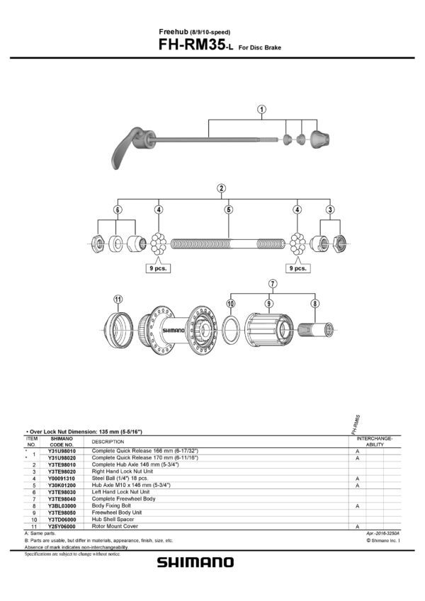 KONUS SHIMANO FH-RM35 DESNI